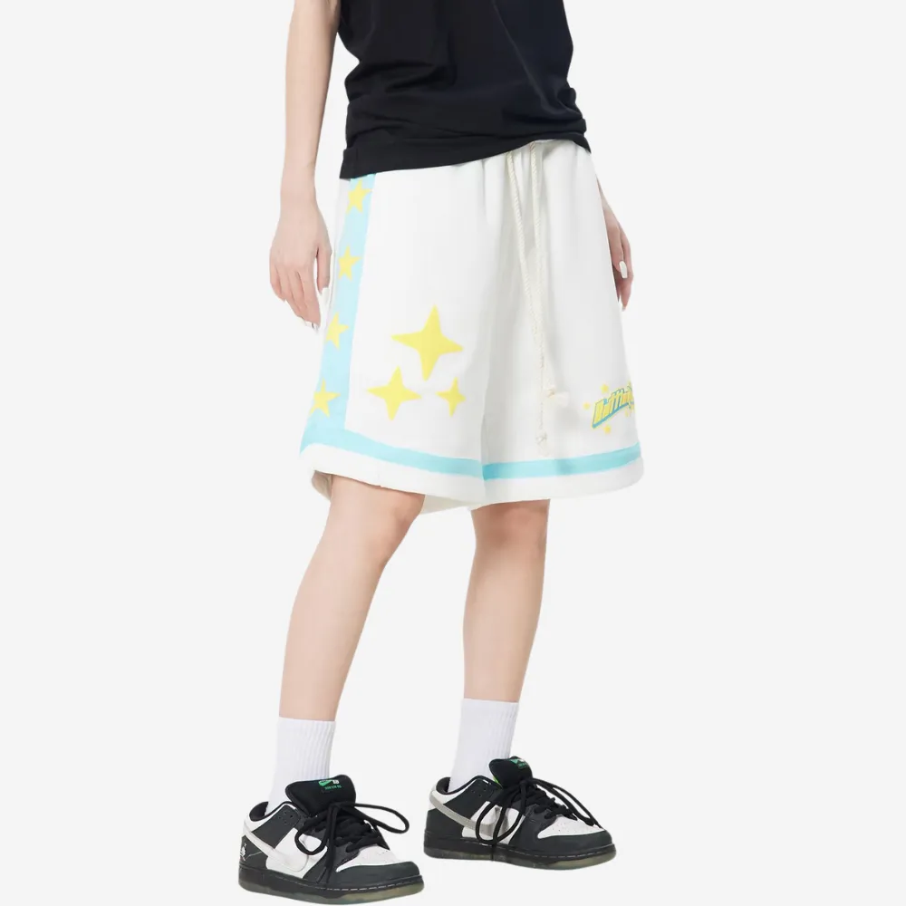 Urban Stars Graphic Basketball Cotton Shorts