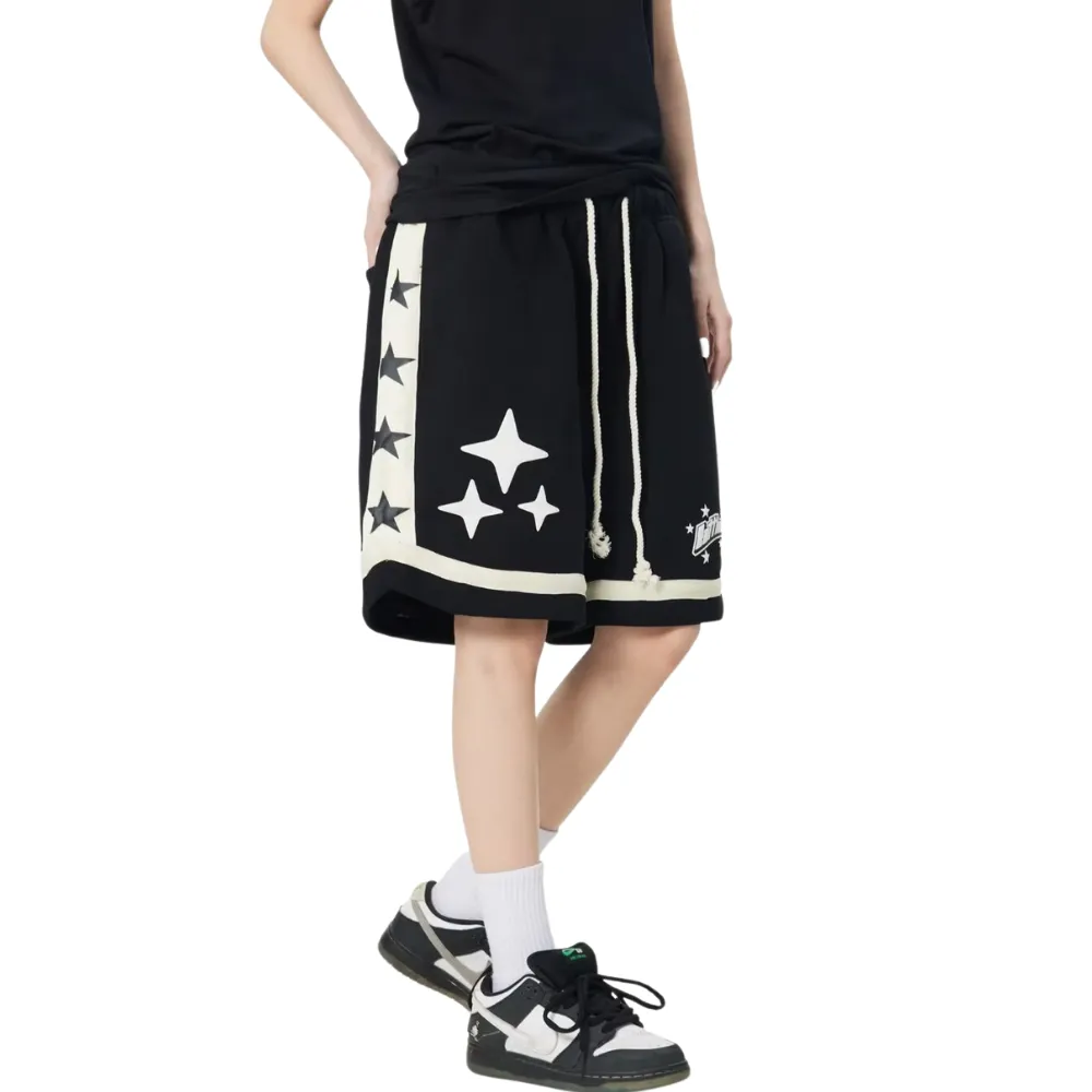 Urban Stars Graphic Basketball Cotton Shorts