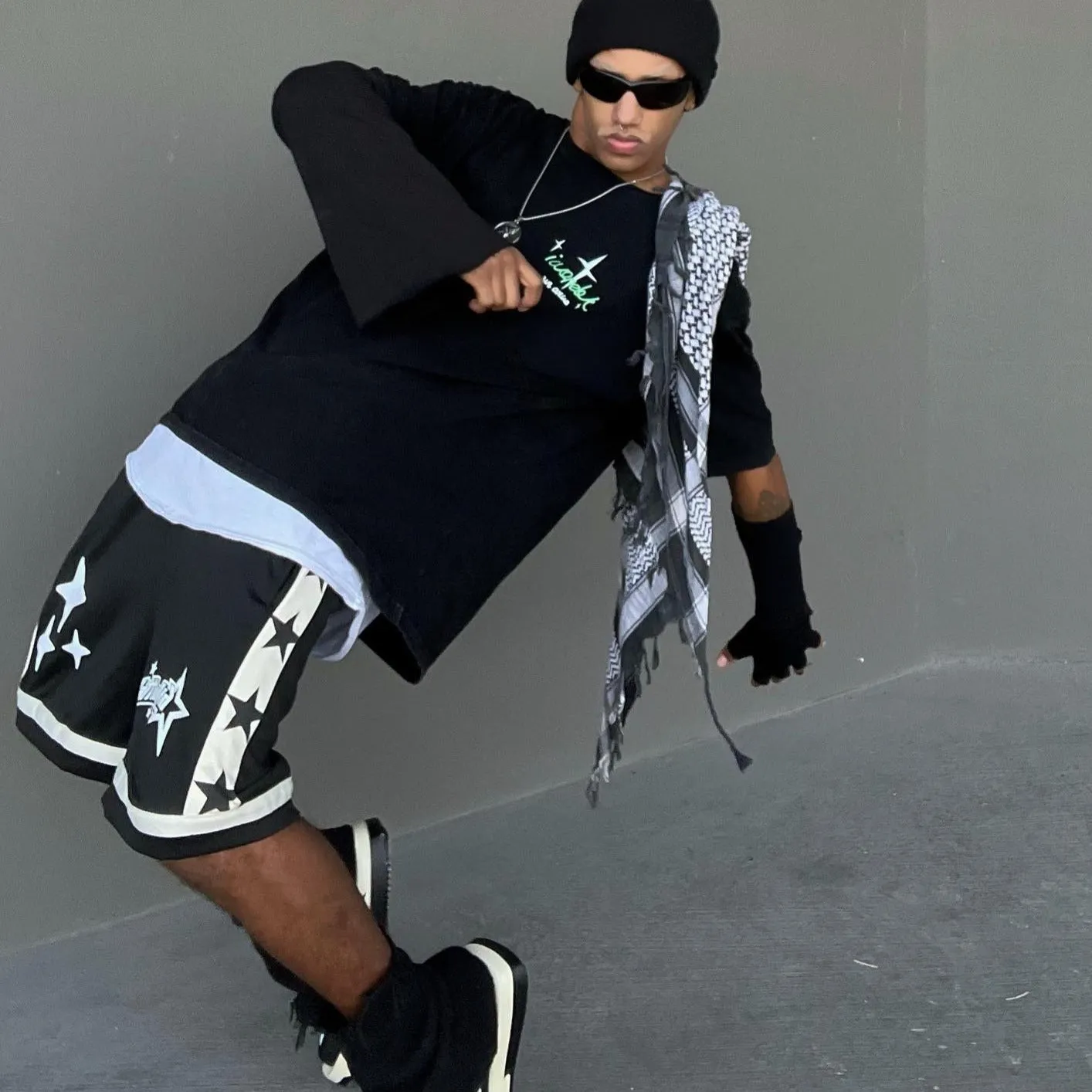 Urban Stars Graphic Basketball Cotton Shorts