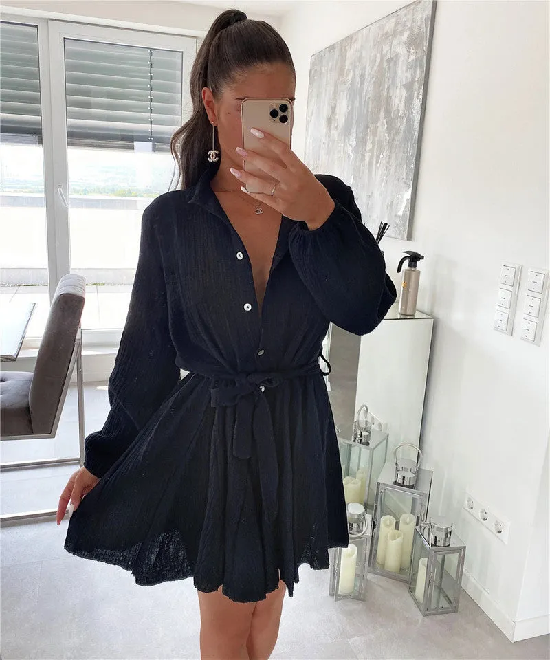 V-neck dress-D158 | Inspanda