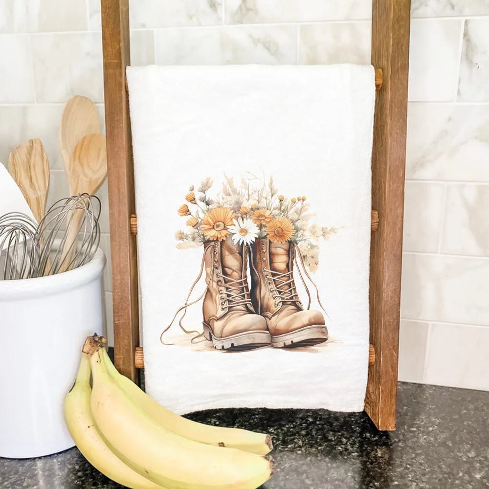 Wildflower Boots - Cotton Tea Towel