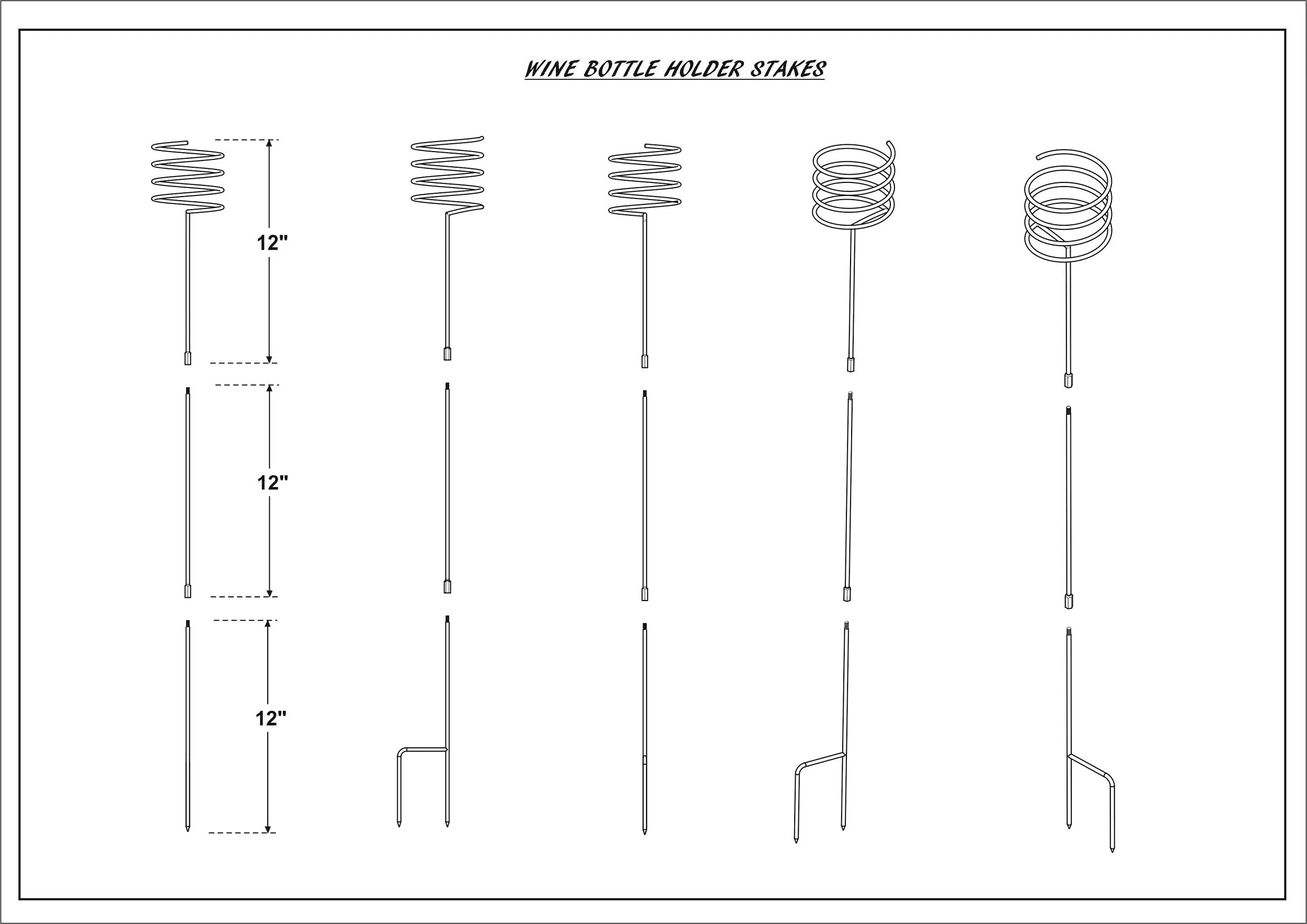 Wine Bottle & Cup Standing Holder Rack