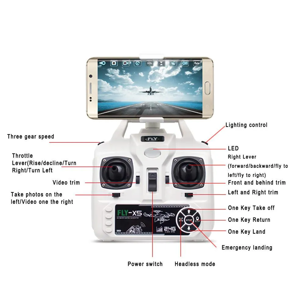 Wireless WiFi 2.4GHz Camera Set  Quadcopter Drone