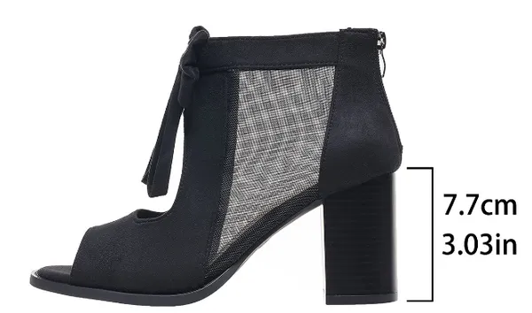 Women’s Bow Open-Toe Chunky Heel Sandals